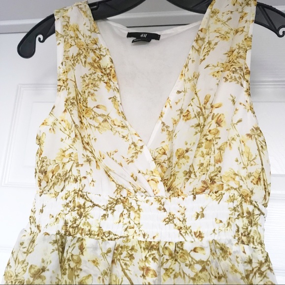 EUC H&M Sleeveless Babydoll Flower Print Dress Sz4 - Picture 3 of 8